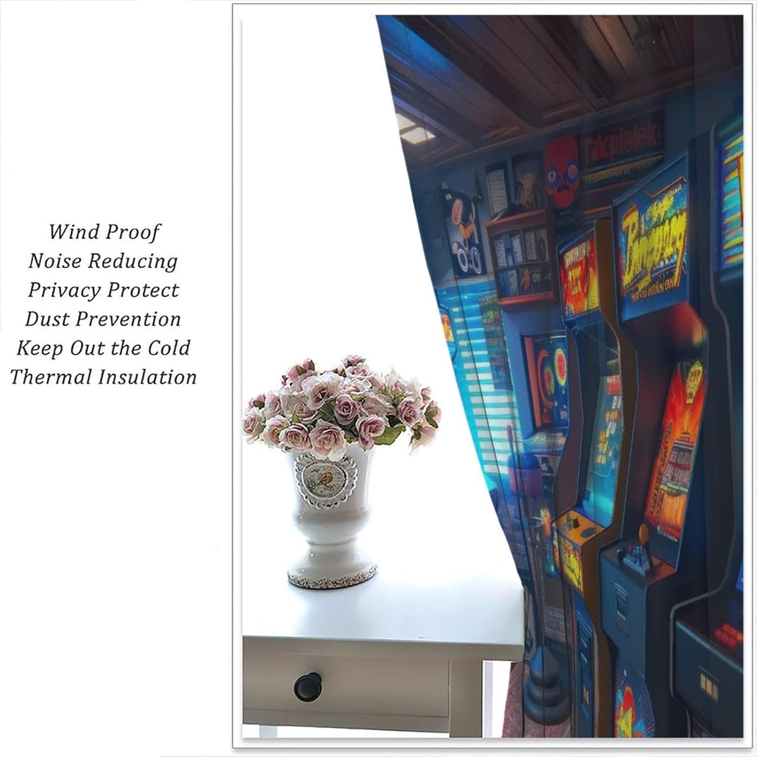 90s Arcade Blackout Curtains G - Retro Gaming Youtube recension och pris