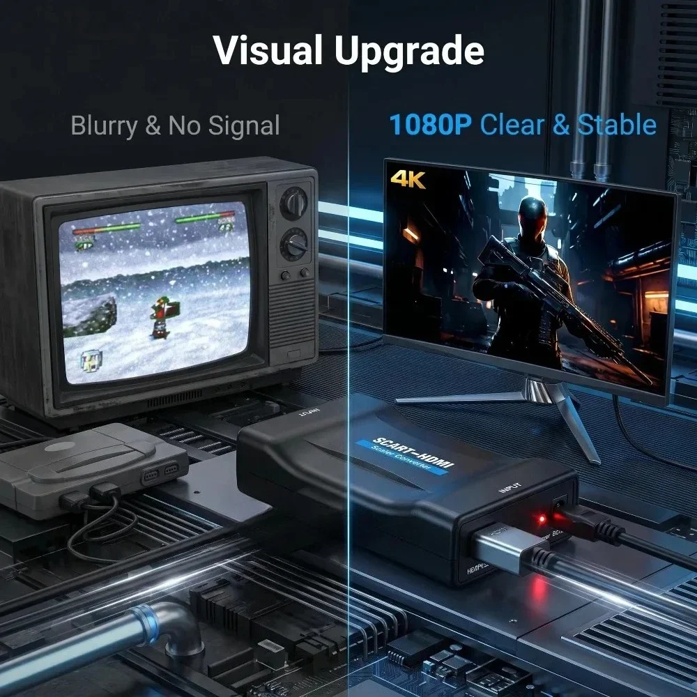 SCART To HDMI-Compatible Conve - Scart To Hdmi recension och pris